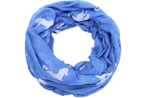 AnJuHoPa Echarpe, Chèche, Foulard en viscose respirante Adorable imprimé animalier pour Femmes et Filles