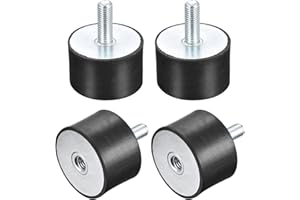 sourcing map 4pcs Silent Bloc M10 Mâle/Femelle Support Caoutchouc Amortisseur Vibration Isolateur Choc Absorbeur D50mmxH30mm