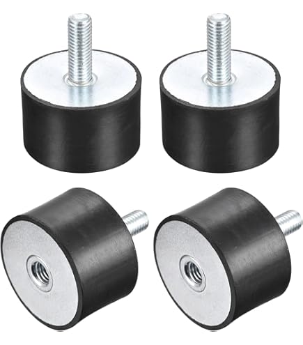 QUARKZMAN 2Pcs 60 X 40mm Supports En Caoutchouc Filetés M12 Pour Femmes