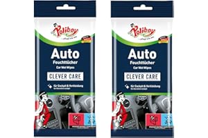 ‎POLIBOY ... PFLEGT WIE NEU Poliboy - Staubmeister Auto Feuchttücher - perfekt für die gründliche Reinigung des Innenraums - 2er Pack - 2x20 Stück - Made in Germany