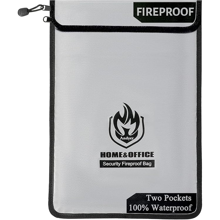 JUNDUN Fireproof Money Bag, 10.6"x6.7" Waterproof And Fireproof Cash - View #12