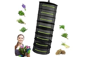 Ailgely Filet de Séchage Suspendu Pliable,Séchoir à Herbes,Filet de Séchage pour Herbes,Support Séchage Herbes 8 Couches,pour Herbes, Légumes, Plantes