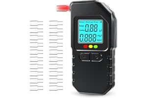 PlsMupn Ethylotest Electronique à Double Capteur, Ethylotest Ethylometre Portable, Alcootest avec écran LCD Numérique, Test Alcoolémie Précis pour Usage Personnel & Professionnel