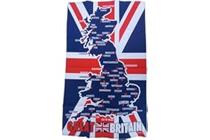 GREAT BRITAIN TEA TOWEL Great Britain Map Union Jack Flag Tea Towel United Kingdom Souvenir Gift UK GB