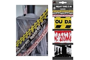 DECSEE 9m Halloween Warning Tape Banner Haunted House Party Decoration Bloody Caution