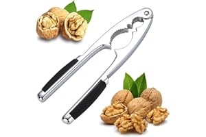 HELOVGE Casse Noix,Pince Noix,Casse-Noix en Acier Inoxydable,écrou Décapsuleur avec poignées en Caoutchouc,Convient pour Noix,aux Noix Noix,Noisettes, Amandes,Noix du Brésil ou Autres Écrous