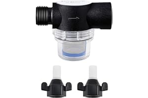 TKSE Filtre à Eau Universel, Filtre Fin Amovible en Acier Inoxydable, Compatible avec Les Pompes WFCO et Shurflo, pour Camping-Car et Pompes de Jardin