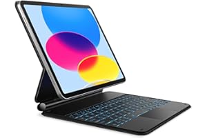 Dracool Funda Teclado para iPad 10 generación 10.9 2022 Teclado Trackpad Magic Type Keyboard Retroiluminado QWERTY Español Ñ, Negro