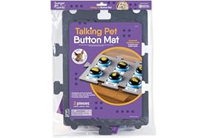 Hunger for Words Tapis de Boutons Chien Parlant - 1 Tapis en Une Seule pièce pour 6 Boutons Maximum, Tapis de Boutons de Communication pour Les Chiens, Rangement de Boutons de Chien Parlant