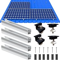 Support De Panneau Solaire Pour Toit Plat, Fixation De Panneau Solaire 4 Modules Support 1304177