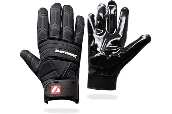 BARNETT FLG-03 Gants de Football américain de Linemen Pro, OL,DL, Noir
