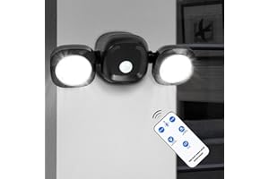 Toowell Battery Security Light with Motion Sensor Battery Powered Motion Light with Remote Control Battery Outdoor Lights Floodlight Wireless Outside Lights Waterproof Garden Light