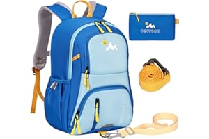 ONETOALL Kinderrucksack 10L für Mädchen Jungen mit Brustgurt, Wanderrucksack Kinder mit Sicherheitsleine, Kindergartenrucksack mit Federmäppchen, Rucksack Kinder ab 3 Jahre für Wandern Schule Reisen