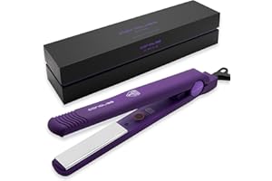 Corioliss C-Style | Plancha del Pelo | Placas de Titanio | Control de Temperatura 165º-220º | Iónica Antifrizz | Alisado y Ondas | Calentamiento 30 Seg | Cable Giratorio | Purple