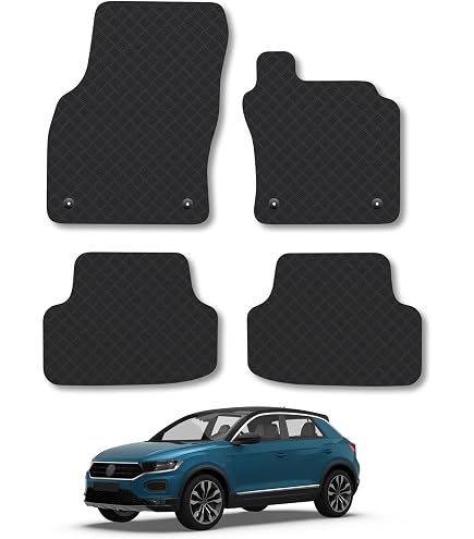 MOTOS Set Tappetini Gomma E PE Per Bagagliaio Renault Captur I (2013-2019) - Antiscivolo, Resistente, Su Misura