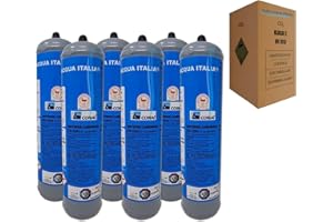 FILTRIACQUAITALIA Bombole Co2 per Gasatori Set 6 Pezzi Usa e Getta E290 Alimentare