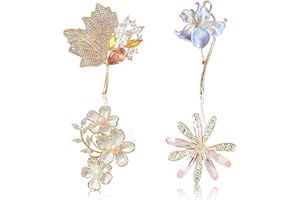 BSITSSS 4 Piezas Broches para Ropa Mujer, Elegantes Broches Ropa, Único Broche Mariposa, Broche de Forma de Flor, Brochesde Flores de Camelia para Mujeres Sombrero Vestido Camisa