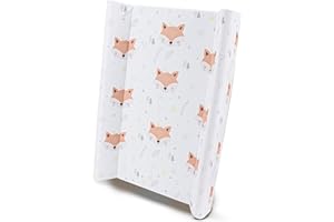 Wickelauflage 50x70 cm - abwaschbare Wickelunterlage mit Lineal - stabile Wickeltischauflage fürs Babybett - stark gepolstert, rutschfest, PVC - Wickelmatte in verschiedenen Designs