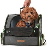 Brave Paws Kedi ve K&ouml;pekler İ&ccedil;in Piramit XL Taşıma &Ccedil;antası - Geniş Alan Havalandırmalı Seyahat &Ccedil;antası - Gri Renkli - Jelli P