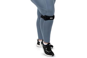 KARM Orteza na kolano w dużych rozmiarach XXL XXXL 3XL 4XL 5XL 6XL dla osób otyłych - pasek na kolano, opaska na ból stawów, bieganie, bardzo duże nogi, dla kobiet i mężczyzn (duży rozmiar, czarny,