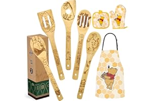 MOODLAMP Wooden Spoons for Cooking Bear Cooking Utensils Set,Christmas Gifts for Women Mothers Day Birthday Gift