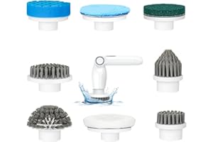 Coovee Spazzola di pulizia elettrica Kit di testine sostituibili, 8PC extra testine di ricambio 2023 spazzole di pulizia cordless