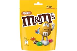 M&M'S PEANUT - Bonbons Chocolat au Lait & Cacahuètes - 200g Sachet de Chocolats