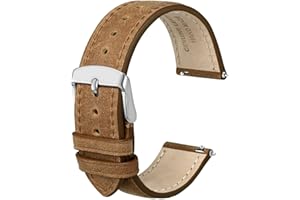 Anbeer Retro cinturini in pelle a sgancio rapido, cinturini in pelle di cavallo pazzo per uomini e donne, larghezza banda 18mm 20mm 22mm 16mm 19mm 24mm