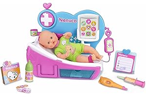 Nenuco - Doctora Por Qué Llora, cura como un doctor a tu muñeco bebé con los accesorios del médico en su centro de cuidados FAMOSA