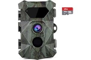 Coolife 4K 48MP Cámaras de Caza HD Fototrampeo Distancia de Disparo de hasta 35 m Velocidad de Disparo 0.1s Cámara de Caza Nocturna 46 pcs IR Leds Admite hasta 512G