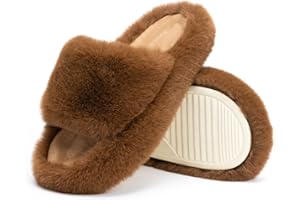 Chantomoo Damskie kapcie z pianki z pamięcią kształtu do domu sypialni kapcie dla kobiet puszyste pluszowe wygodne z podszewką ze sztucznego futra antypoślizgowe modne na prezent