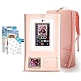 HP Sprocket Photo Booth Machine Instant Color Photo Printer (Pink) STARTER Bundle + Zink Paper (100 Sheets) + Padded Carrying Case
