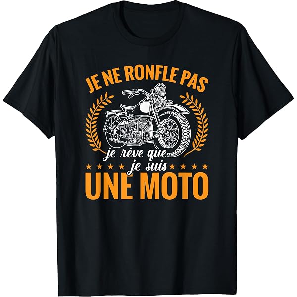 T-shirt Motard Avec Design Humoristique - Coton Confortable Pour Passionnés De Moto