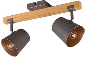 TRIO LEUCHTEN Trio, Faretto, Bell 2xE14, max.25,0 W Metallo, nichel antico, Finitura: Metallo, nichel antico L:42,5cm, L:14,0cm, A:23,2cm IP20,Senza illuminante