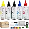 F-INK 5 x 100ML Ink Refill Bottles Compatible with PG-560 CL-561 PG-540 CL-541 PG-560XL CL-561XL PG-540XL CL-541XL Ink Cartridge