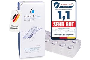 smardy 50 Comprimés de Test Phenol Red (PH) pour Photomètre/Testeur d'eau Electronique