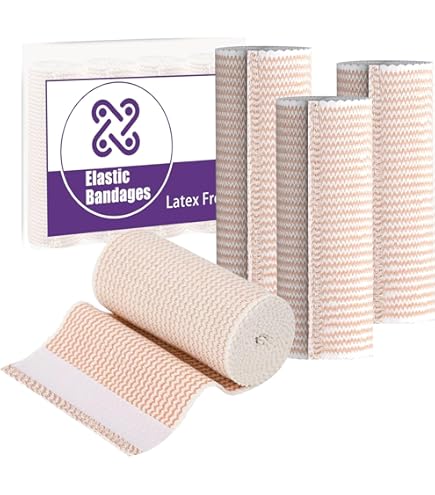 SurviveX Lot De 2 Bandages élastiques Haute Performance De 15,2 Cm – Bandage De Compression Réutilisable Pour Jambe, Cheville, Poignet, Genou – Design à Fermeture Automatique