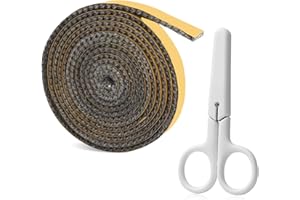 LUXVARA Junta Refractaria Chimenea, Cinta de Sellado Autoadhesiva, Cinta de Sellado para Chimenea Junta Fibra de Vidrio, Junta Cristal Chimenea para Puerta Chimeneas, Tubo de Humo (3mm×10mm×3m)