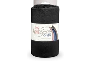 kullaloo Supersoft SNUGLY SB-Pack Plüschstoff, Minky, in verschiedenen Farben (schwarz)