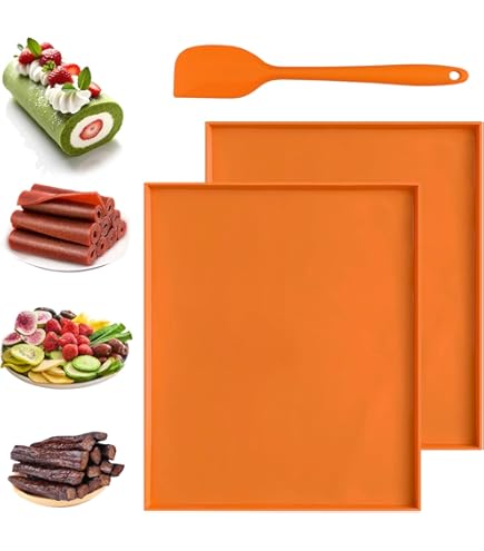 Set 4 Fogli In Silicone Per Disidratatore Con Bordo 30x26cm | Antiaderente, Per Essiccare Frutta E Verdura - Foto 8