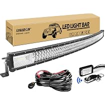 RIGIDON Barre LED Incurvée 52 Pouces 675W + 2 Projecteurs 18W - Éclairage Offroad 4x4 Voiture Camion