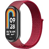 Teknoft Xiaomi Mi Band 10/9/8 İle Uyumlu Hafif ve Bileği Rahatsız Etmeyen Bilek &Ouml;l&ccedil;&uuml;s&uuml;ne G&ouml;re Ayarlanabilen Cırt Cırtlı Tasar