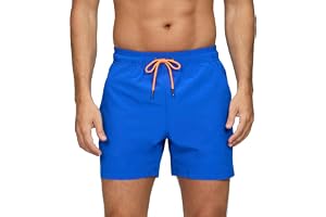 Vorvowry Baddräkt för män, snabbtorkande, sommartryck, shorts, strand- och badshorts med dragkedja och ventilerande nätfoder