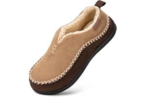 EverFoams Chaussons mocassins en daim et mousse à mémoire de forme pour Hommes