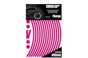 VFLUO - Motorcycle Reflective Wheel Stripes kit, 1 Wheel Rim Stickers Pack, 3M Technology™ - High lateral Visibility, Discreet and Design, Easy Installation