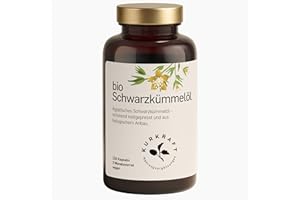 ‎KURKRAFT Kurkraft® Bio Schwarzkümmelöl - 2 Monate - 1000mg pro Tagesdosis - 500mg Linolsäure - vegane Kapseln - - ägyptisch - kaltgepresst - natürlich produziert in Deutschland