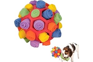 Firtink Interactive Dog Puzzle Snuffle Ball Foraging Toy, Educational Slow Feeder, Bite Resistant Pet Toy for Puppy Small Medium Size Dogs