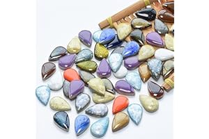 BTMIEY 500 g de carreaux de mosaïque en céramique aléatoires, pour loisirs créatifs, assiettes, pots de fleurs, vases, tasses, fournitures de fabrication de mosaïque (petite goutte de pluie)