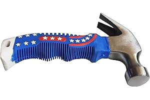 KRONMUTOU Marteau arrache-clou portable, l'autre extrémité peut être utilisée pour retirer les clous, la tête du marteau est fabriquée en acier inoxydable et dispose d'une protection en caoutchouc