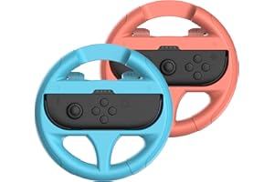 Subsonic - Pack de 2 volants pour JoyCons Nintendo Switch et Switch 2 – Compatible avec Joy-con Switch et Switch 2 - Bleu et Rouge